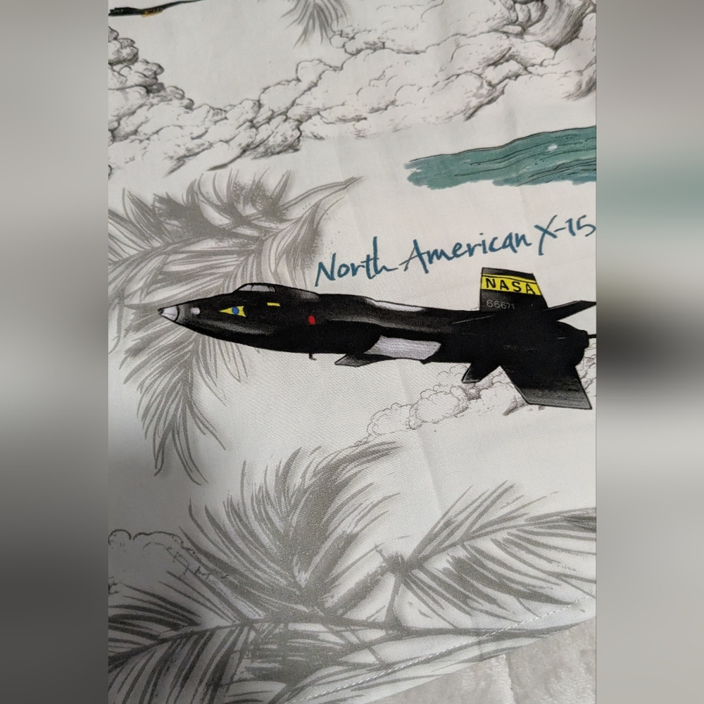 Cape Kennedy Clothing X-Planes Hawaiian Shirt.Testing Tomorrow's Aerospace L-2 - Picture 11 of 16